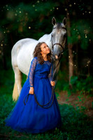 Blue Dress and Horse